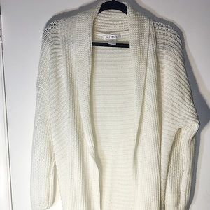 Long Off-White Acrylic Sweater